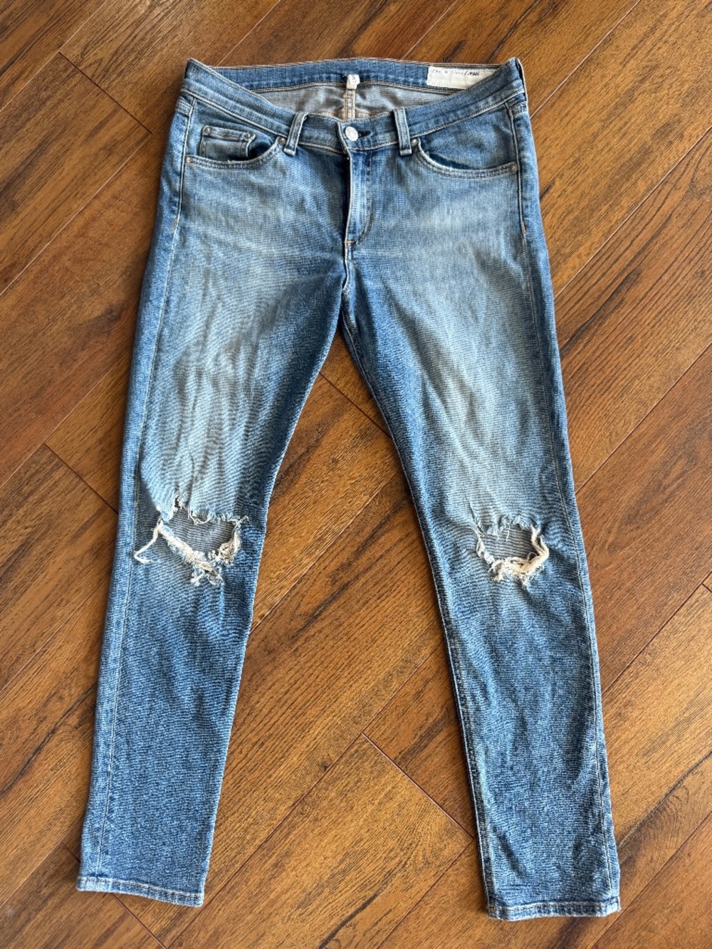 Rag & Bone Distressed Capri Skinny Jeans Size 29